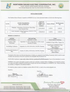 Read more about the article BIDS AND AWARDS COMMITTEE INVITATION TO BID FOR THE VARIOUS ITEMS UNDER ITB NO. 5, SERIES OF 2024
