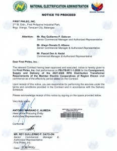 Read more about the article Notice to Proceed: 2027–2028 RPH Distribution Transformer Requirements