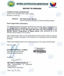 Read more about the article Notice to Proceed: 2027–2028 RPH Steel Pole Requirements